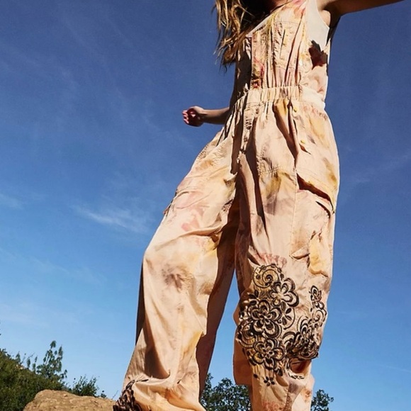 FP Movement by Free People Pants - Free People FP Movement Colorburst Embroidered One Piece Jumpsuit NWOT